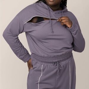 Kindred Bravely “Mila” cropped nursing hoodie